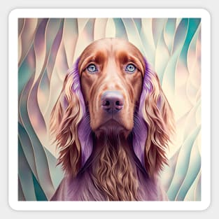 A Fractal Design of An Irish Setter Sticker